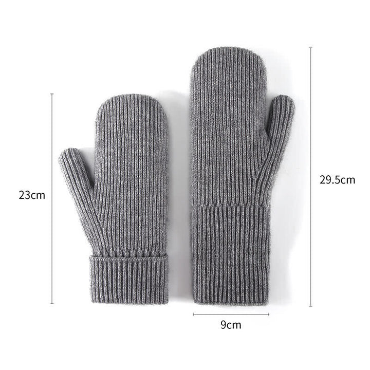 Guantes de punto para clima frío con forro polar y dedos completos - image 7