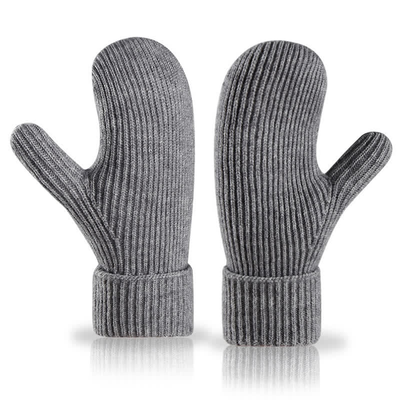 Guantes de punto para clima frío con forro polar y dedos completos - image 8
