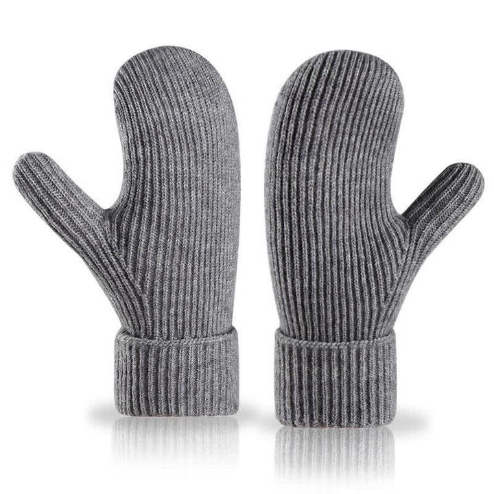 Guantes de punto para clima frío con forro polar y dedos completos - image 8