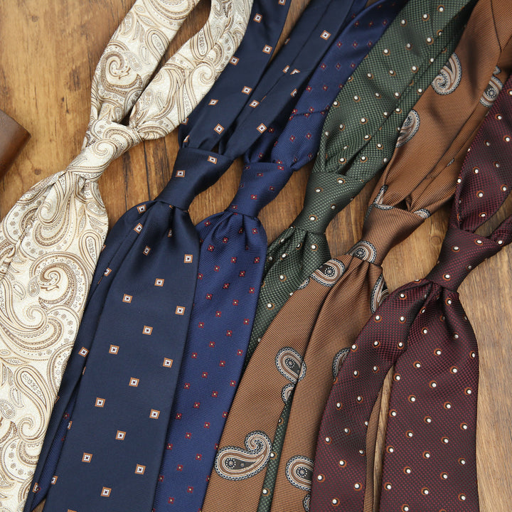 Corbata formal elegante retro para hombre con estampado de anacardos - image 0