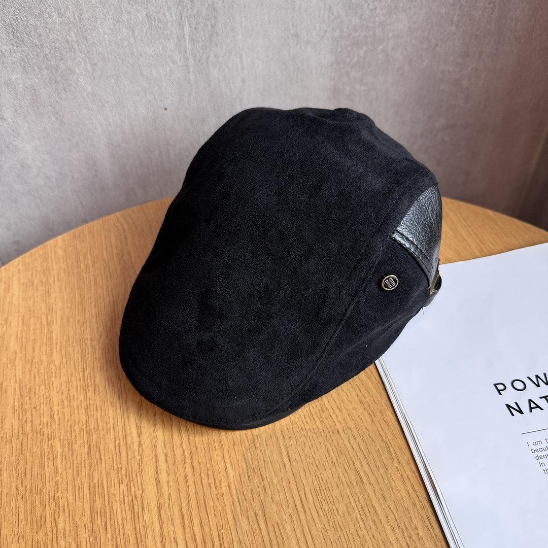 Boina de invierno ajustable estilo Old Money para hombre - Negro - image 4