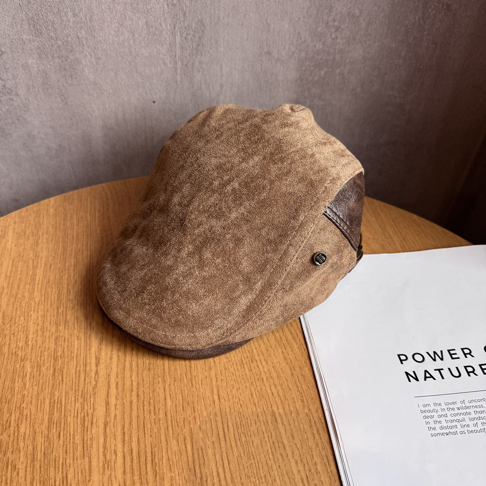 Boina de invierno ajustable estilo Old Money para hombre - Caqui - image 1