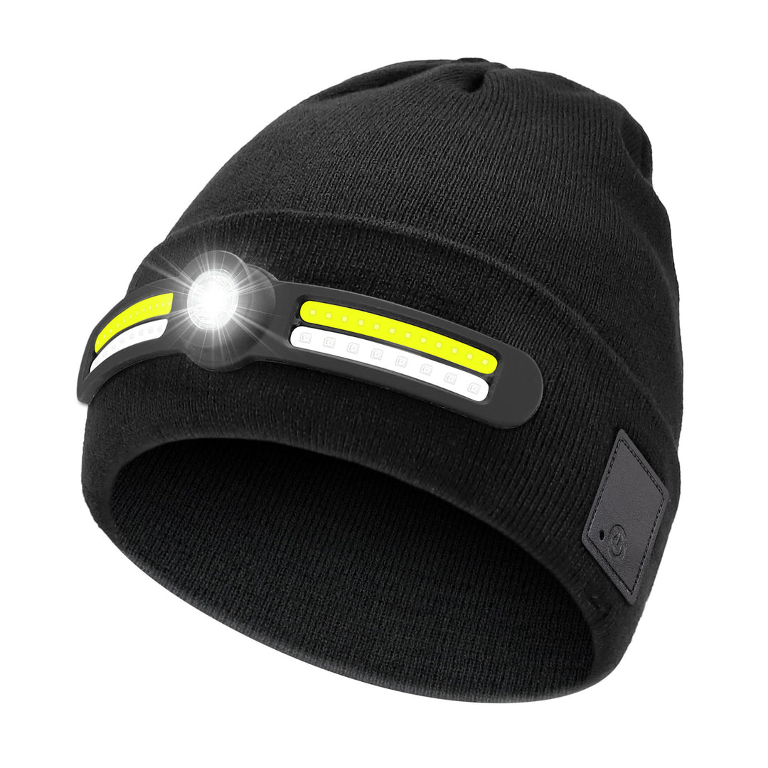 Gorro de lana con iluminación LED RGB para invierno - Negro - M (22"-22 7/8") - image 0