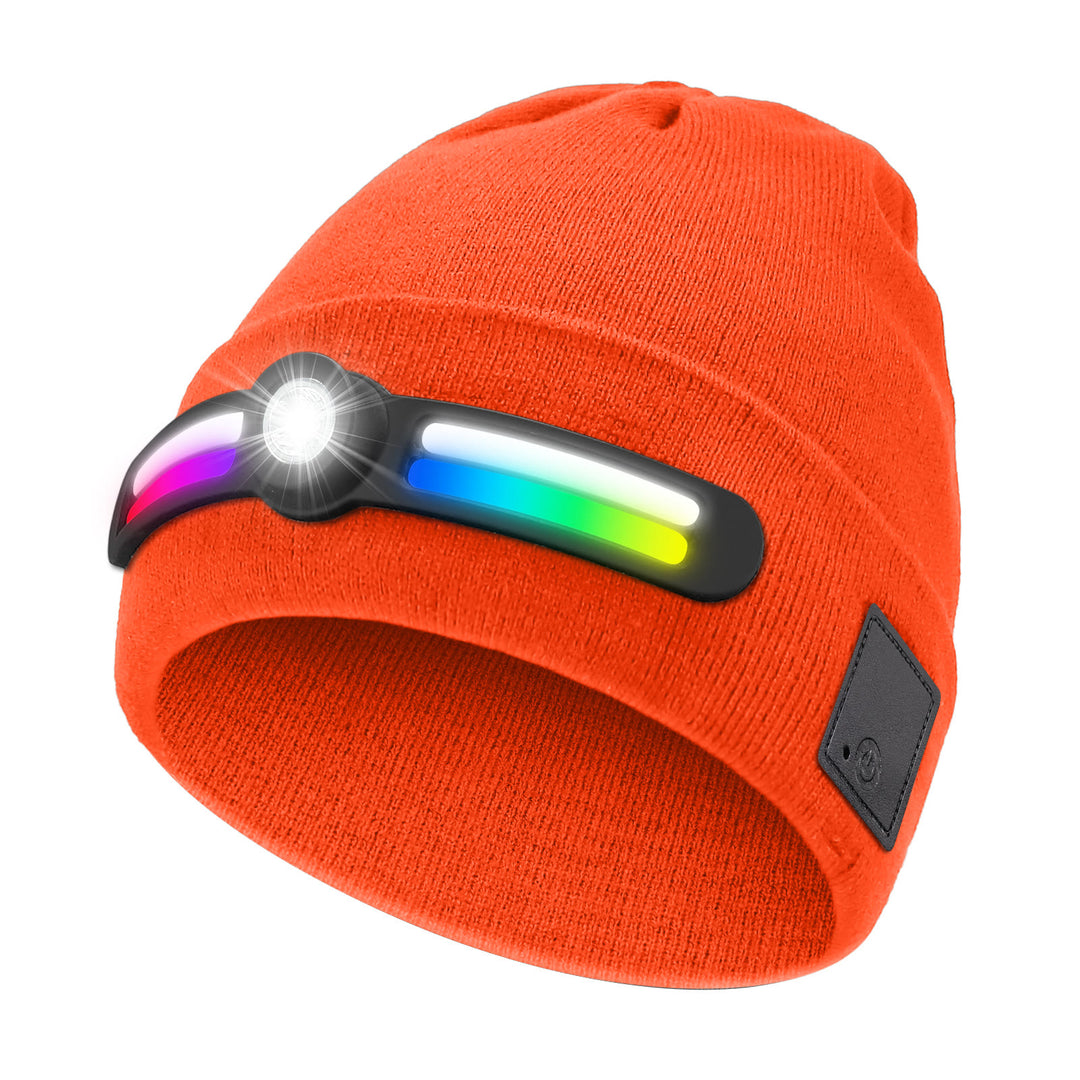 Gorro de lana con iluminación LED RGB para invierno - Naranja - M (22"-22 7/8") - image 8