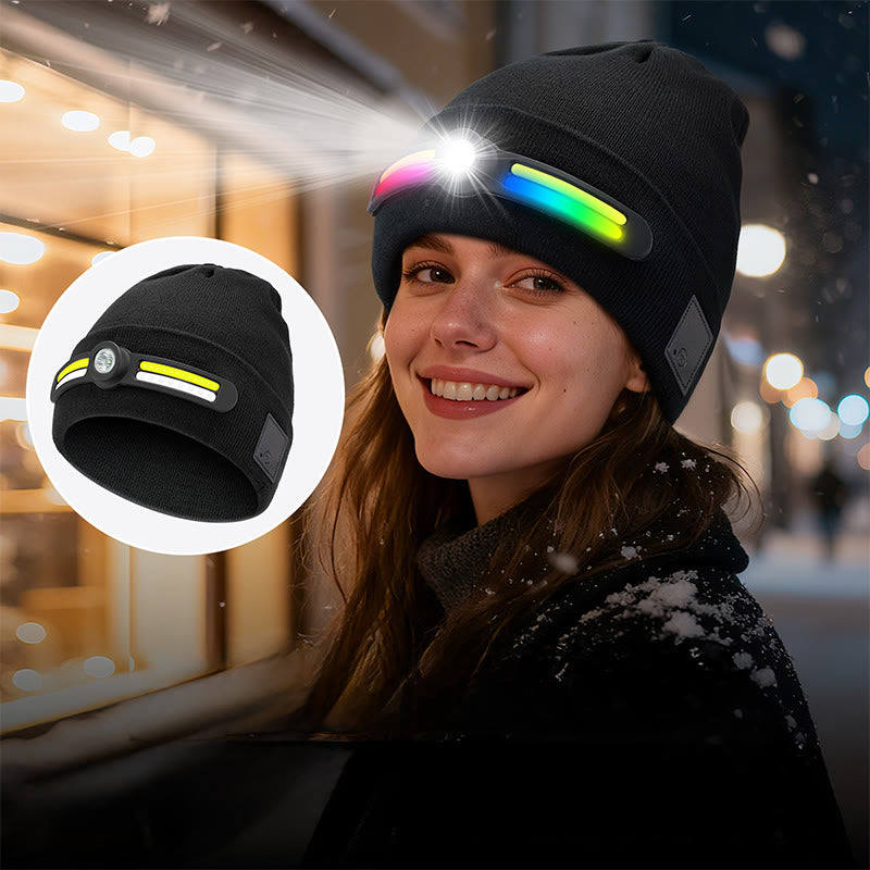 Gorro de lana con iluminación LED RGB para invierno - image 1
