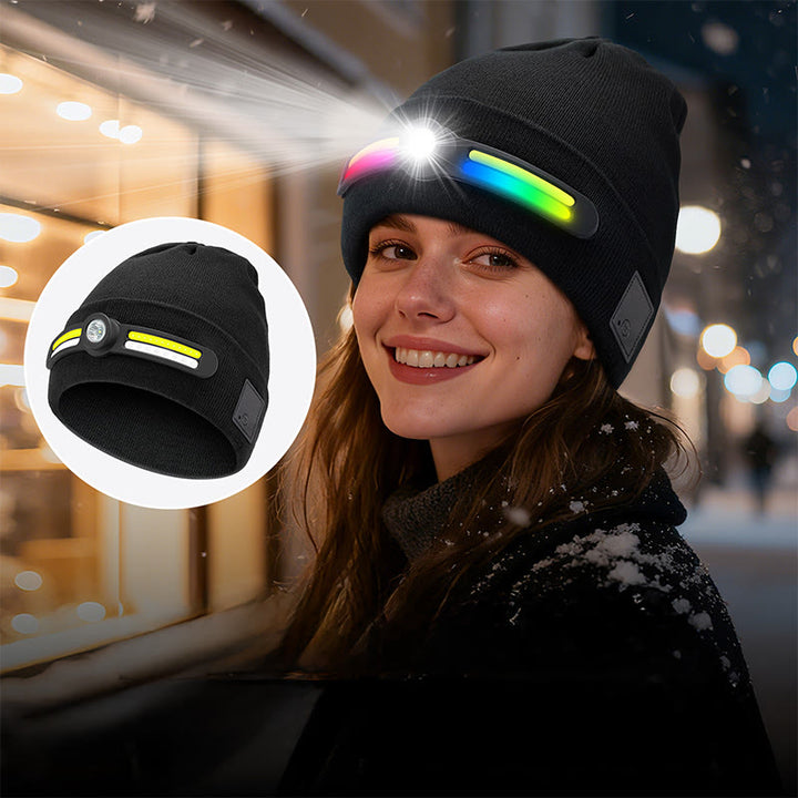 Gorro de lana con iluminación LED RGB para invierno - image 1