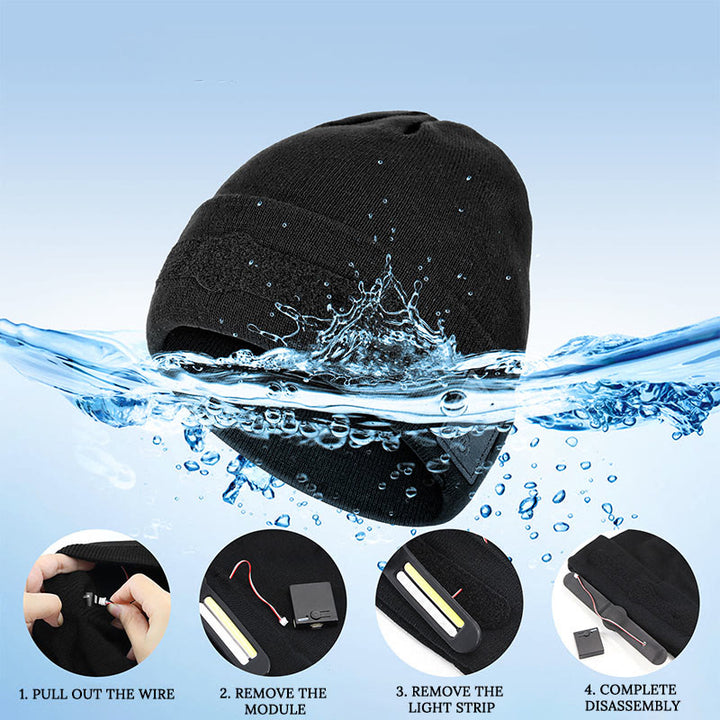 Gorro de lana con iluminación LED RGB para invierno - image 4