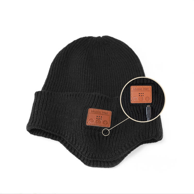 Gorro de punto desmontable con luces y música Bluetooth para invierno - image 5