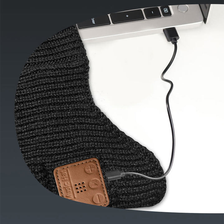 Gorro de punto desmontable con luces y música Bluetooth para invierno - image 6