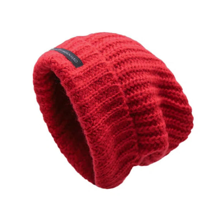 Gorro de lana de color liso para mantenerte abrigado en invierno - Rojo - Ajustable (21 5/8"-22 7/8") - image 6