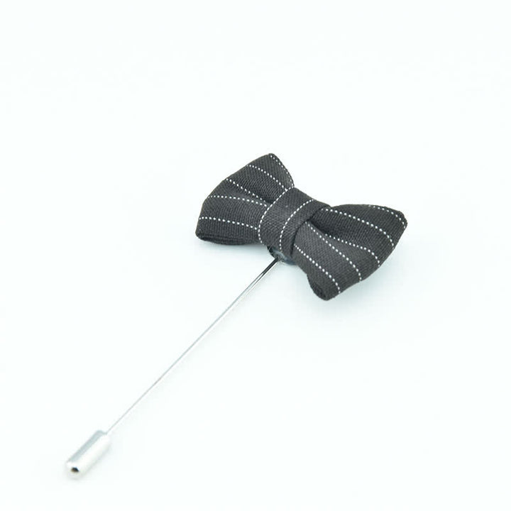 Pin de solapa con forma de pajarita a rayas para ropa formal masculina - image 1