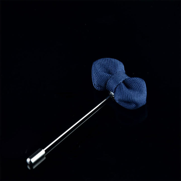 Pin de solapa de tela con forma de pajarita puntiaguda para hombre, ideal para bodas. - Marina de guerra - image 12