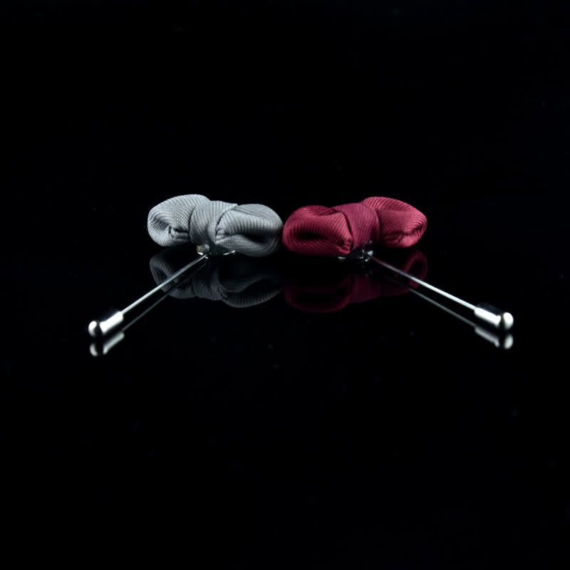 Pin de solapa de tela con forma de pajarita puntiaguda para hombre, ideal para bodas. - image 5