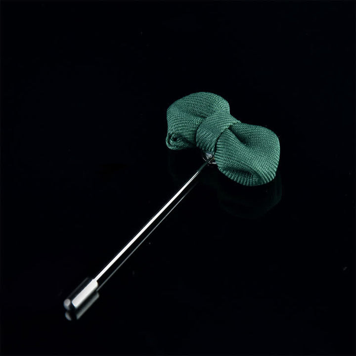 Pin de solapa de tela con forma de pajarita puntiaguda para hombre, ideal para bodas. - image 2