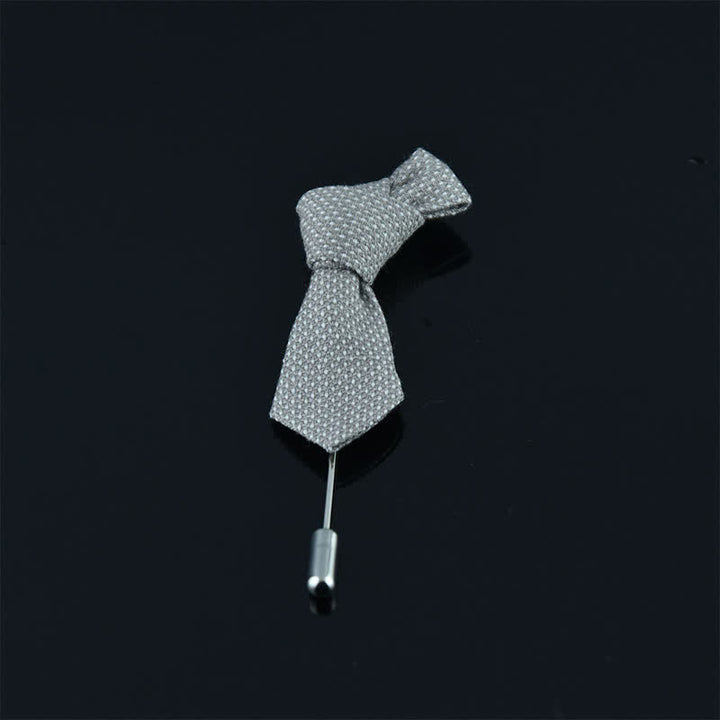 Pin de solapa de tela para boda con forma de mini corbata creativa para hombre - Estilo n.° 6 - image 10