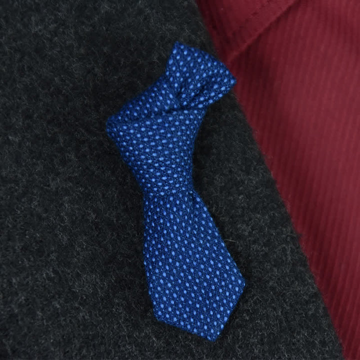 Pin de solapa de tela para boda con forma de mini corbata creativa para hombre - image 5