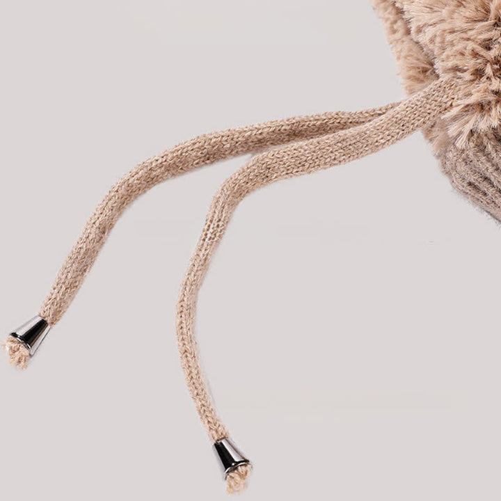 Gorro de punto afelpado 3 en 1 con bufanda y mascarilla - image 6