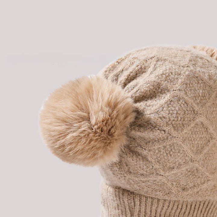 Gorro de punto cálido para exteriores 3 en 1 con bufanda y mascarilla - image 5