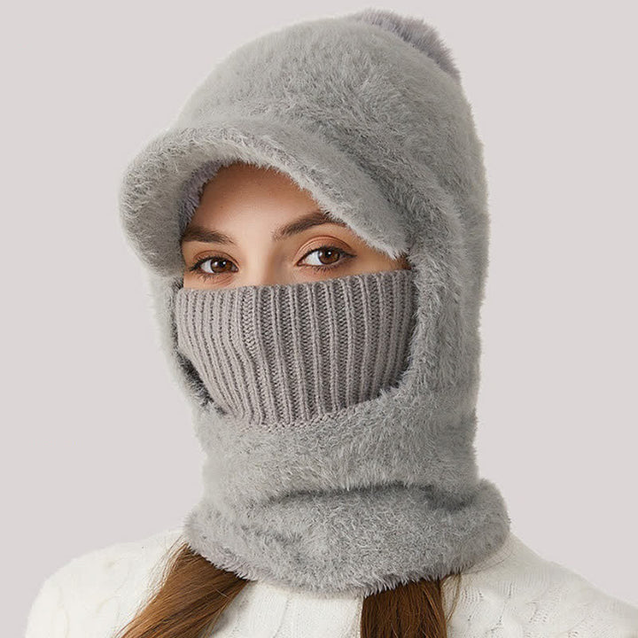 Gorro de punto con visera 3 en 1, bufanda y mascarilla. - image 2