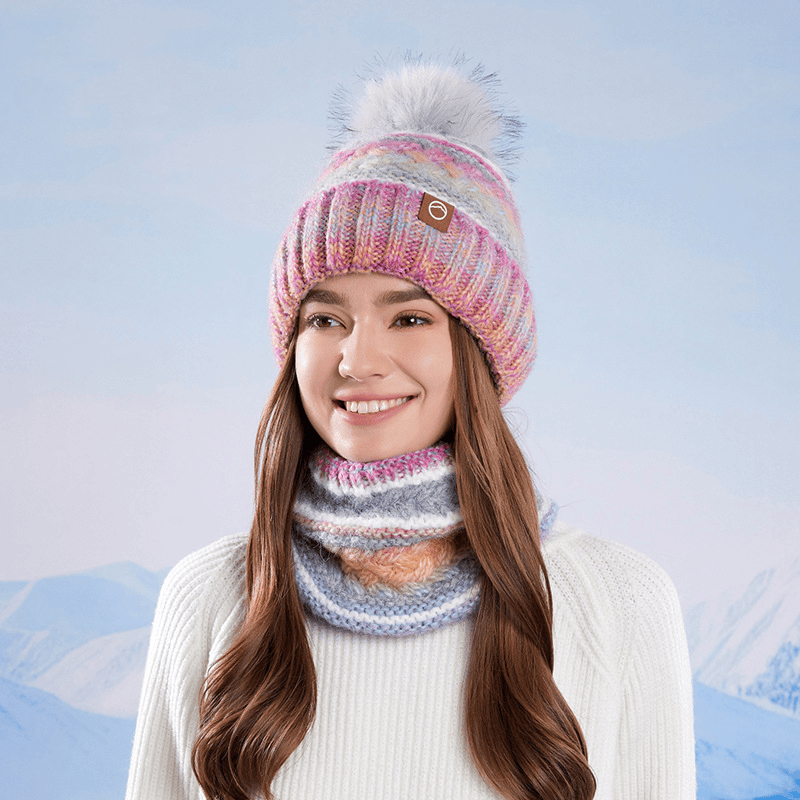 2 Braga de cuello de punto de colores para mantener el cuello caliente en invierno - image 1