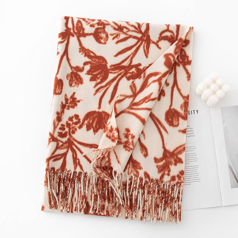 Chal de invierno para mujer con estampado floral, cálida y cómoda - Estilo n.º 1 - image 2