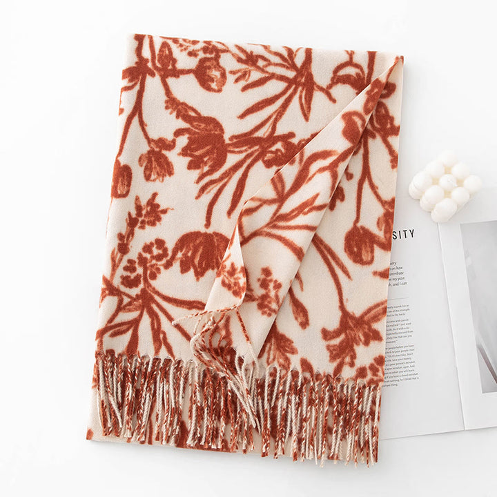 Chal de invierno para mujer con estampado floral, cálida y cómoda - Estilo n.º 1 - image 2