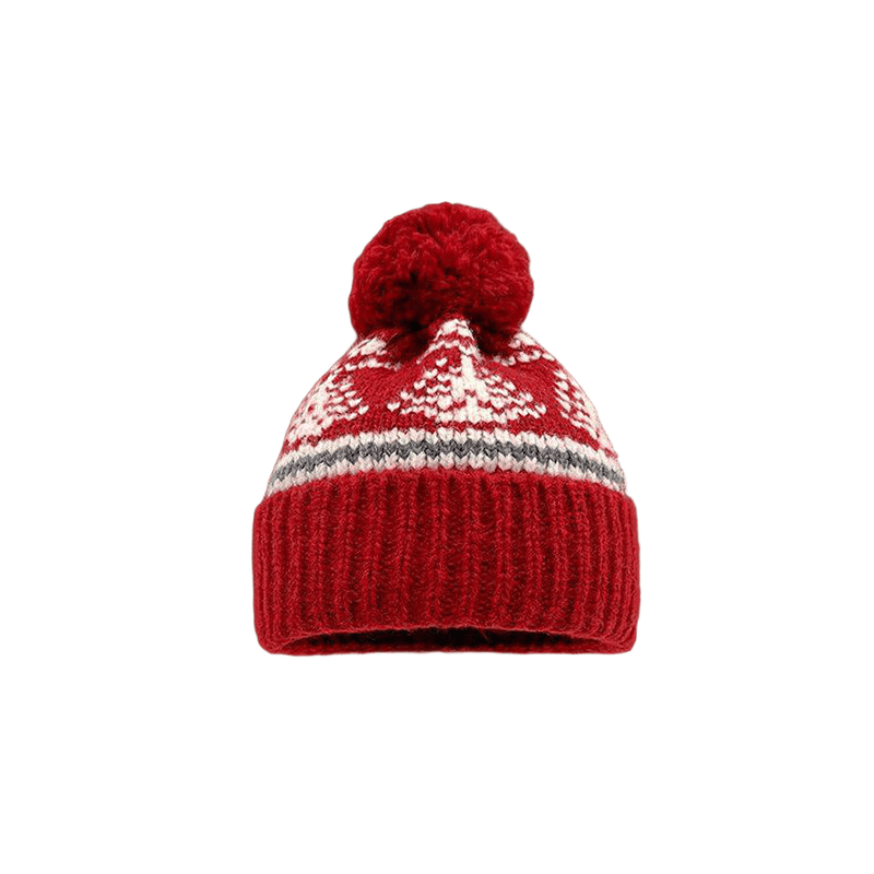 Gorro de invierno de punto para mujer estilo Fair Island - Rojo - M(22"-22 7/8") - image 0