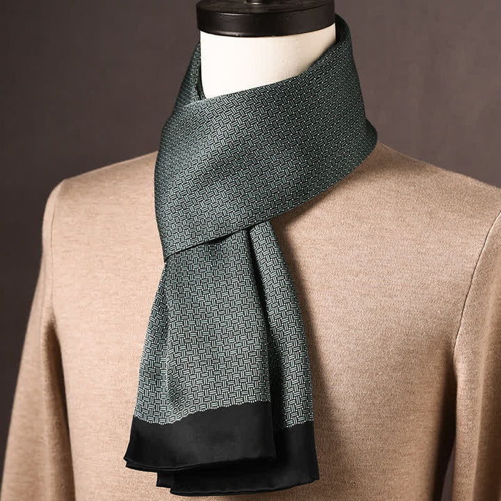 Pañuelo largo de seda pura de estilo étnico retro para hombre - Estilo n.° 24 - image 23