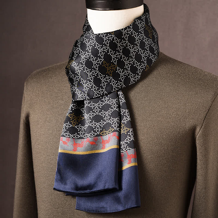 Pañuelo largo de seda pura de estilo étnico retro para hombre - Estilo n.° 8 - image 7