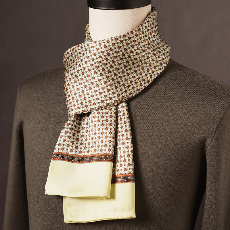 Pañuelo largo de seda pura de estilo étnico retro para hombre - Estilo n.° 18 - image 17