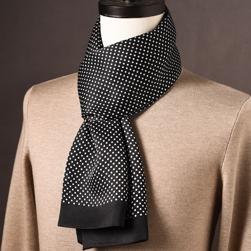 Pañuelo largo de seda pura de estilo étnico retro para hombre - Estilo n.° 20 - image 19