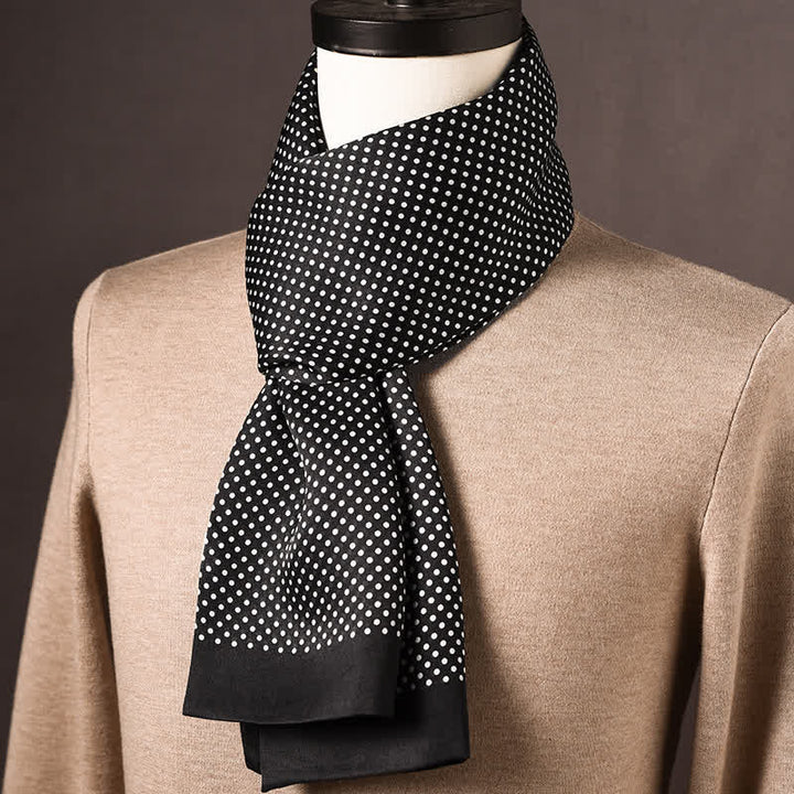 Pañuelo largo de seda pura de estilo étnico retro para hombre - Estilo n.° 20 - image 19