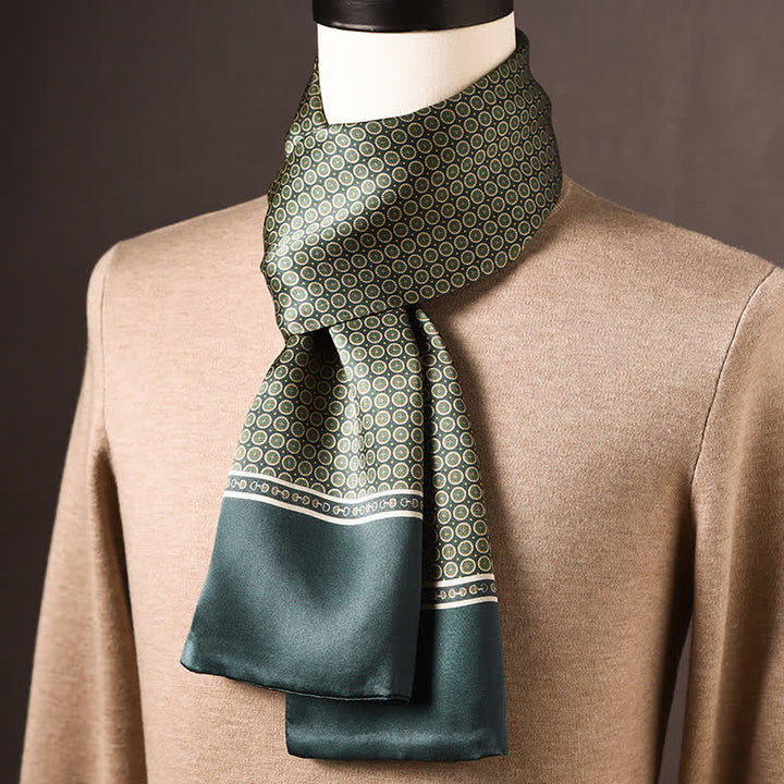 Pañuelo largo de seda pura de estilo étnico retro para hombre - Estilo n.° 12 - image 11