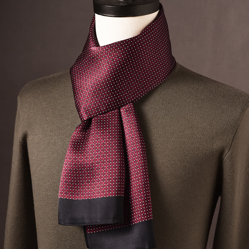 Pañuelo largo de seda pura de estilo étnico retro para hombre - Estilo n.° 23 - image 22