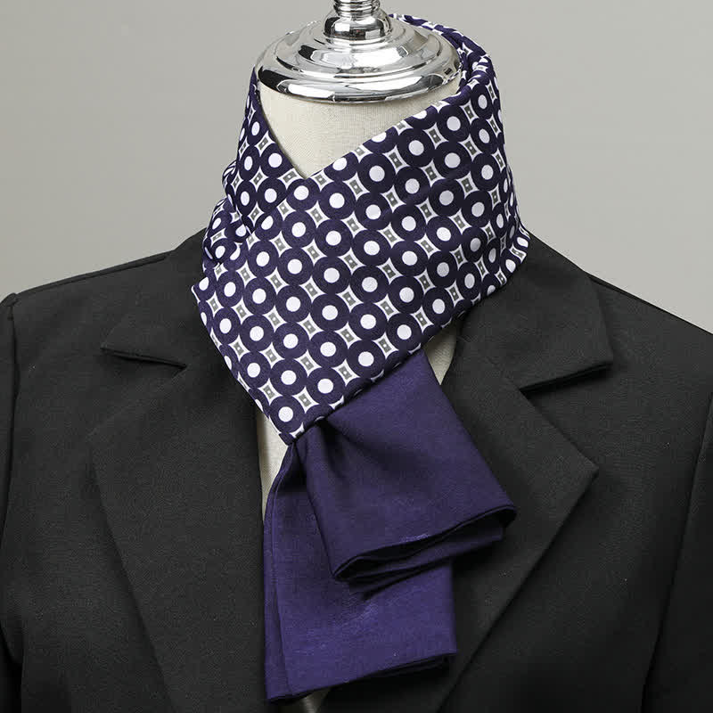 Bufanda larga elegante de negocios para hombre con estampado geométrico - Estilo n.° 9 - image 8