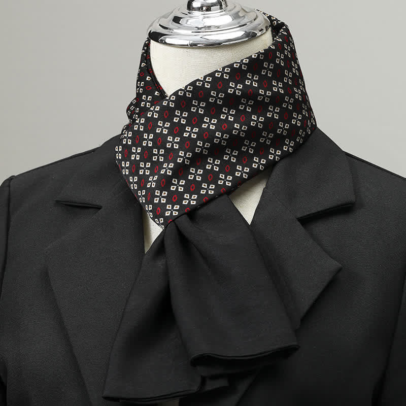 Bufanda larga elegante de negocios para hombre con estampado geométrico - Estilo n.° 2 - image 1