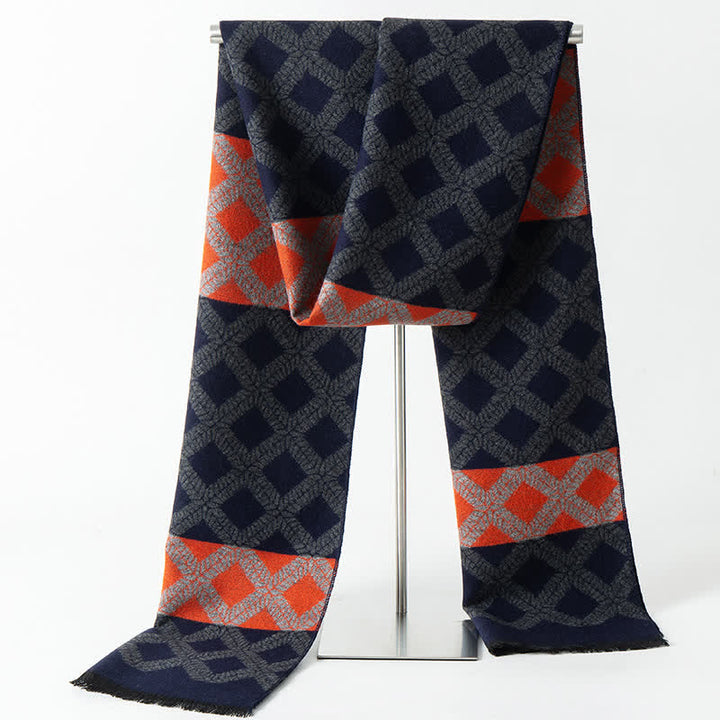 Bufanda larga y cálida para hombre con estampado de cuadros estilo británico - Estilo n.º 1 - image 0