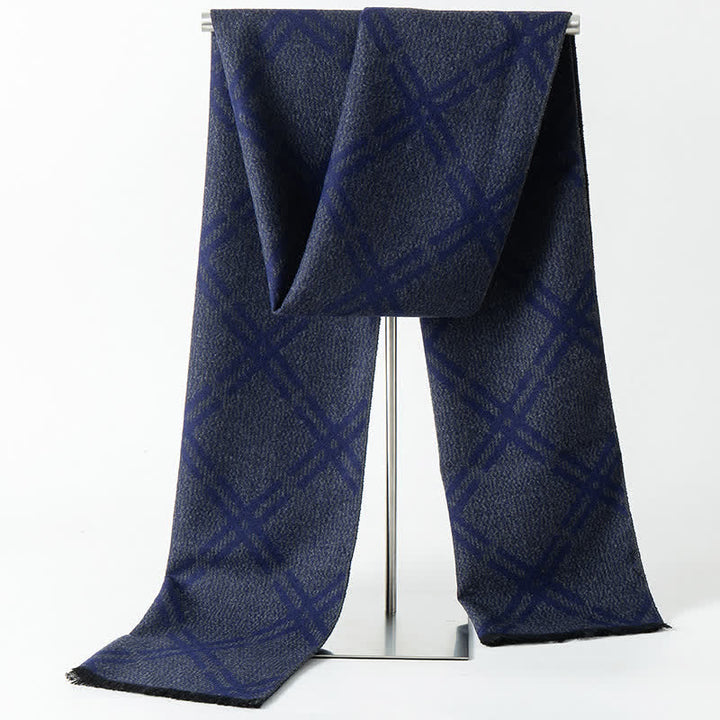 Bufanda larga y cálida para hombre con estampado de cuadros estilo británico - Estilo n.° 10 - image 12