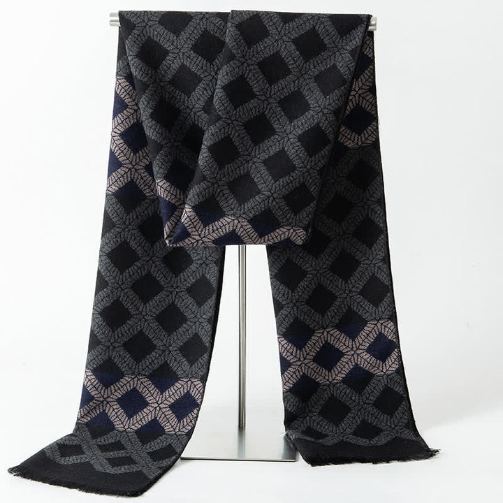 Bufanda larga y cálida para hombre con estampado de cuadros estilo británico - Estilo n.° 3 - image 4