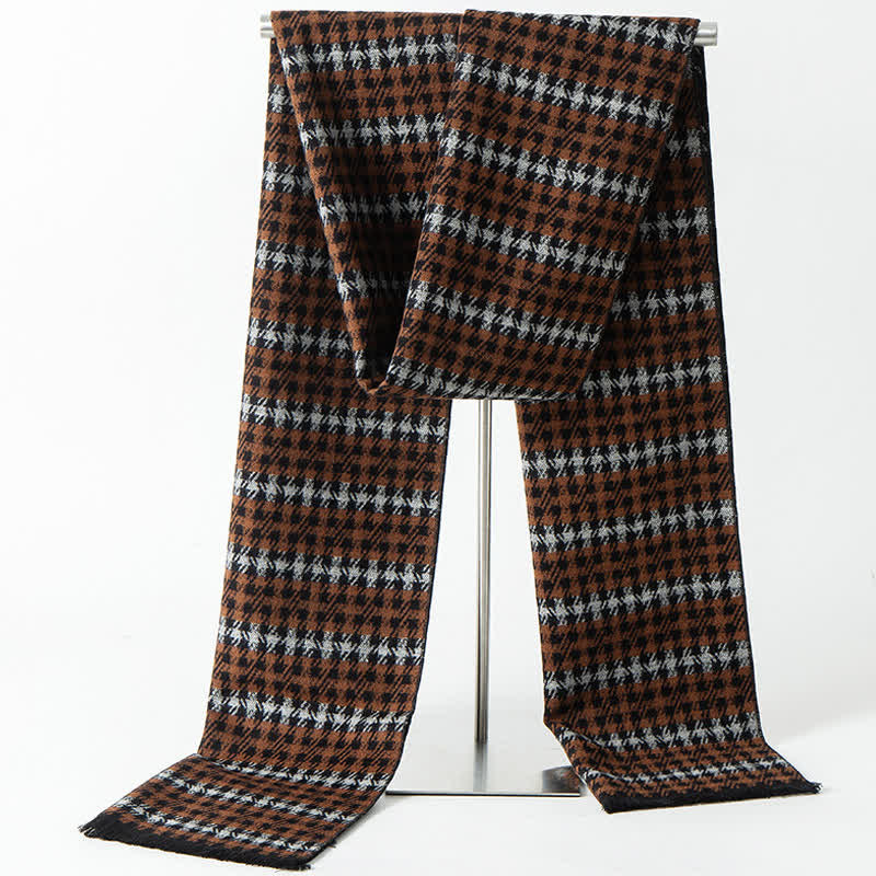 Bufanda larga y cálida para hombre con estampado de cuadros estilo británico - Estilo n.° 4 - image 6