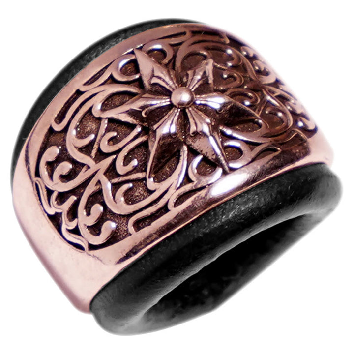 Pañuelo de bolsillo con estampado de anacardos y botón redondo hexagrama - image 3