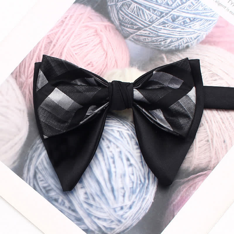 Pajarita de doble capa extragrande con estampado retro y punta fina - Estilo n.° 3 - image 4