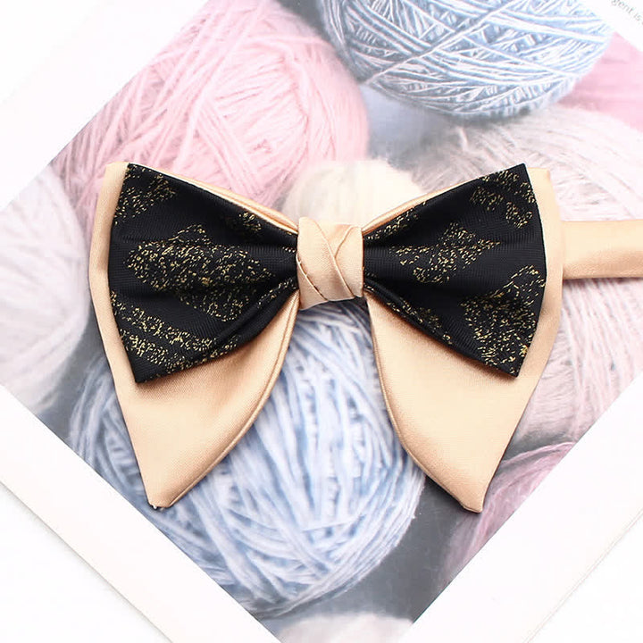 Pajarita de doble capa extragrande con estampado retro y punta fina - Estilo n.° 5 - image 6