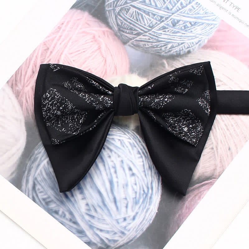 Pajarita de doble capa extragrande con estampado retro y punta fina - Estilo n.° 7 - image 8