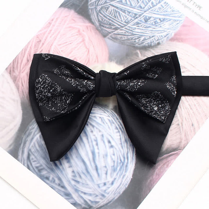 Pajarita de doble capa extragrande con estampado retro y punta fina - Estilo n.° 7 - image 8