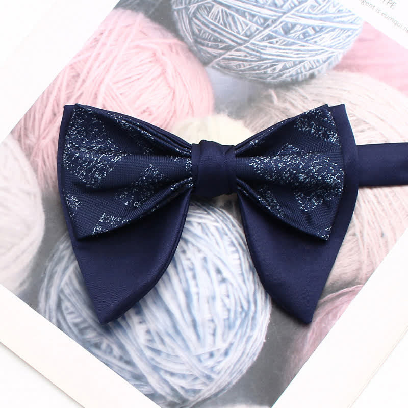 Pajarita de doble capa extragrande con estampado retro y punta fina - Estilo n.° 6 - image 7