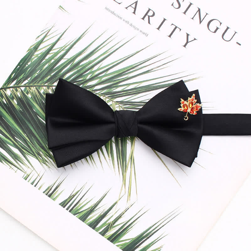 Pajarita negra de doble capa con elegantes detalles metálicos - Estilo n.° 10 - image 13