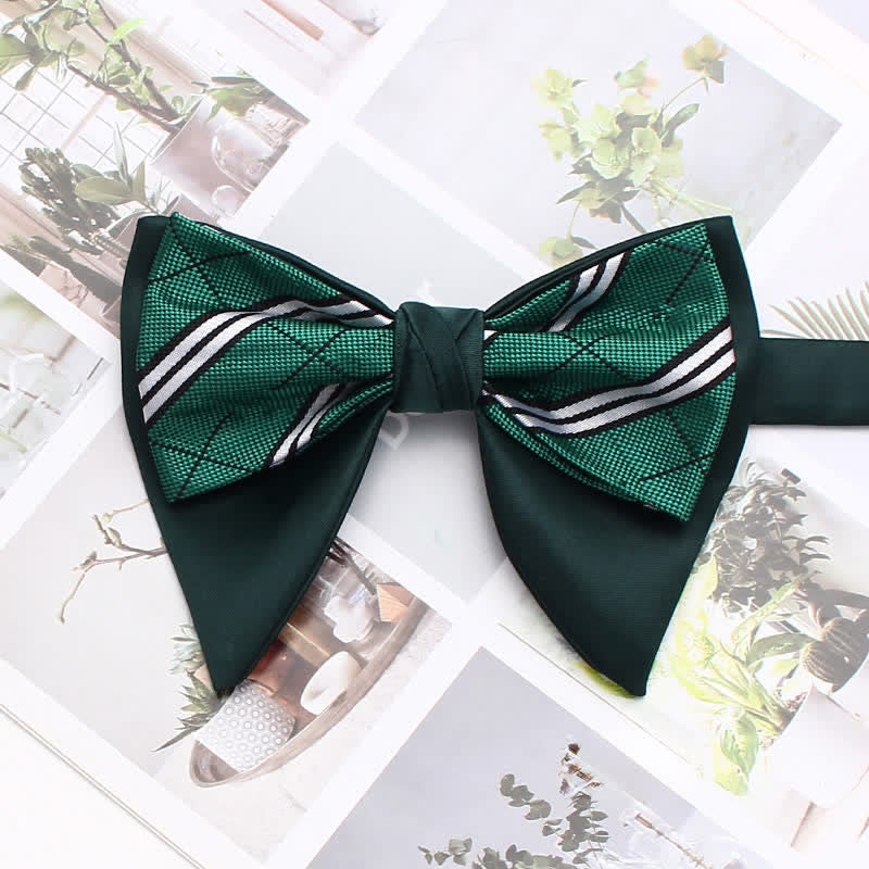 Pajarita de doble capa extragrande con punta, estilo formal a cuadros y rayas - Estilo n.° 18 - image 23