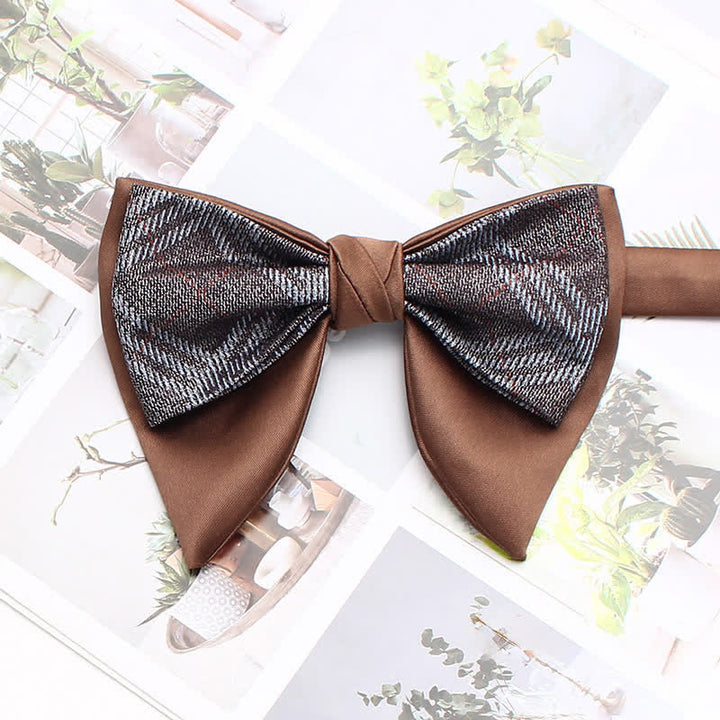 Pajarita de doble capa extragrande con punta, estilo formal a cuadros y rayas - Estilo n.° 13 - image 18