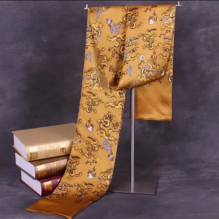 Pañuelo largo de seda pura con estampado formal de doble cara para hombre - Estilo n.° 8 - image 7